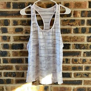 Zyia Active Havana racer back tank top, white camo, women’s L
